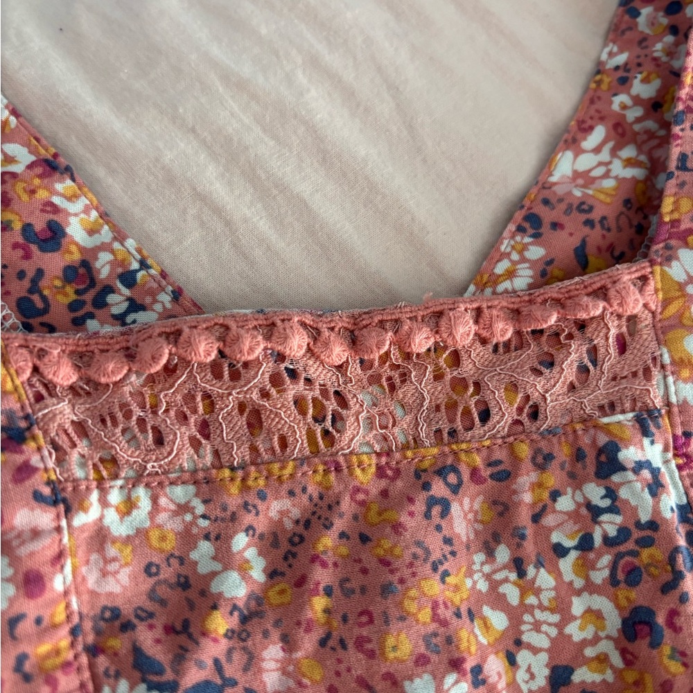 Jessica Simpson Floral Kids Dress in Pink and Orange - Picture 4 of 5